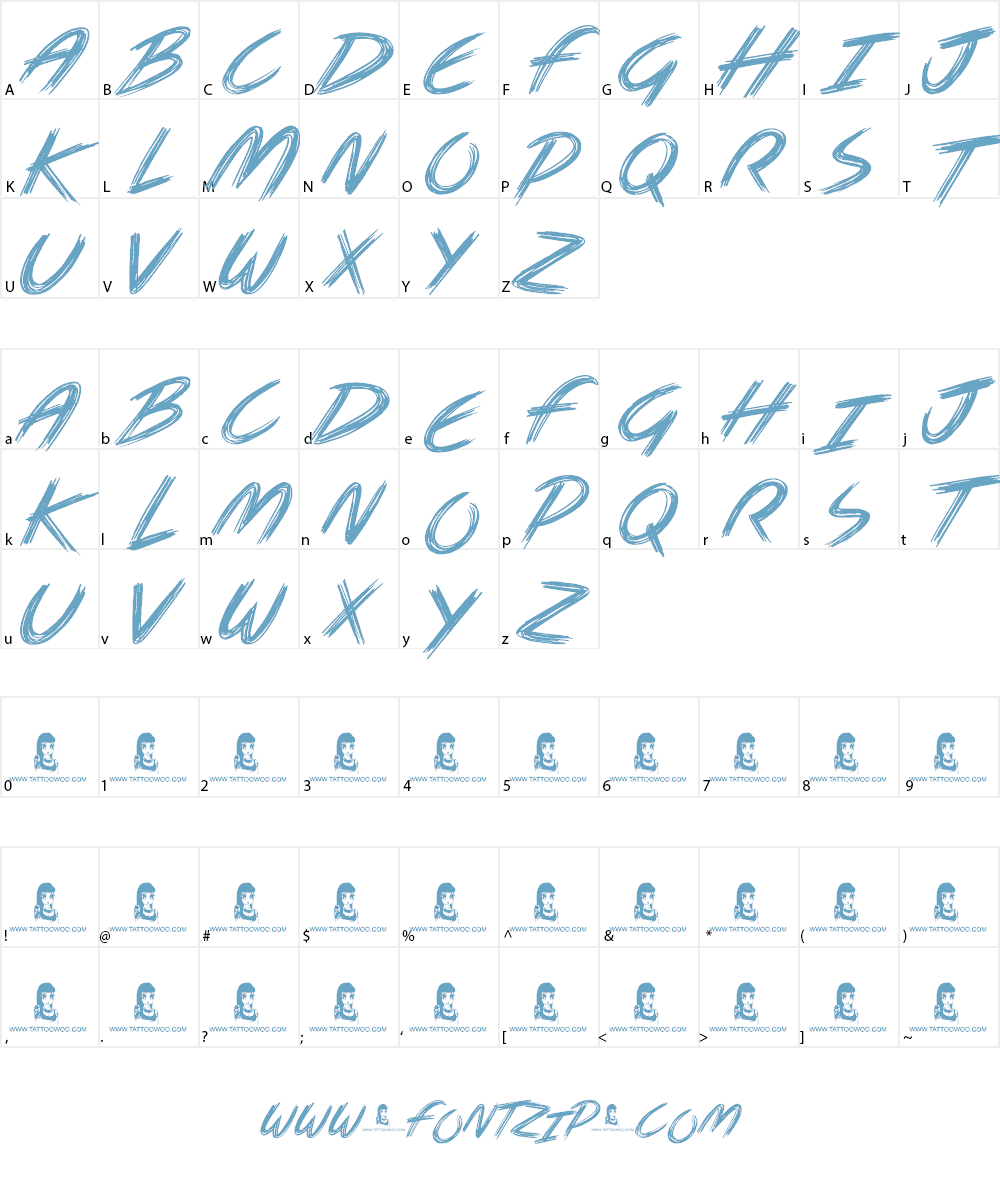 Metal Head Font Character